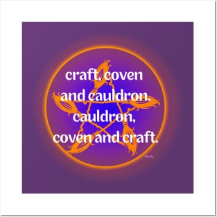 Craft, coven and cauldron-magic and witchcraft Posters and Art